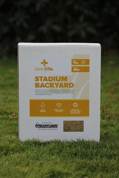 Lawnlife Seed Stadium product on grass